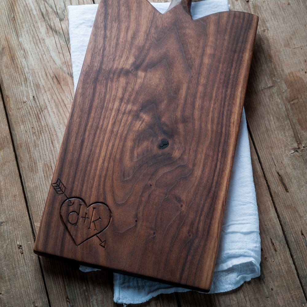 Personalized Rustic Breadboard - Cattails Woodwork