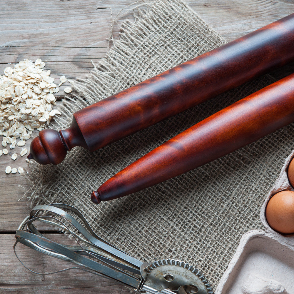 Acorn Pastry Baton, Tapered Rolling Pin - Cattails Woodwork