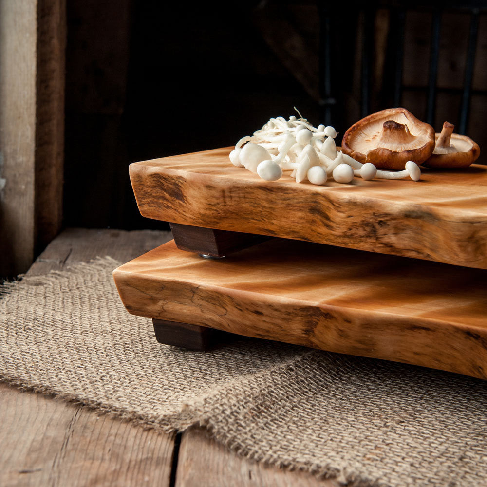 Flame Birch Cutting Block - Cattails Woodwork