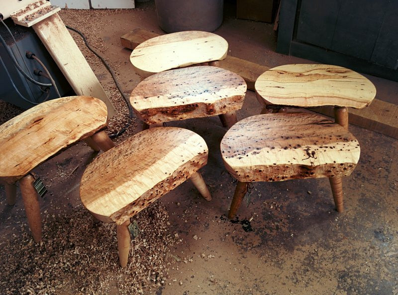 Finishing Touches for Rustic Handmade Stools or “how to fix a rocky stool or chair”