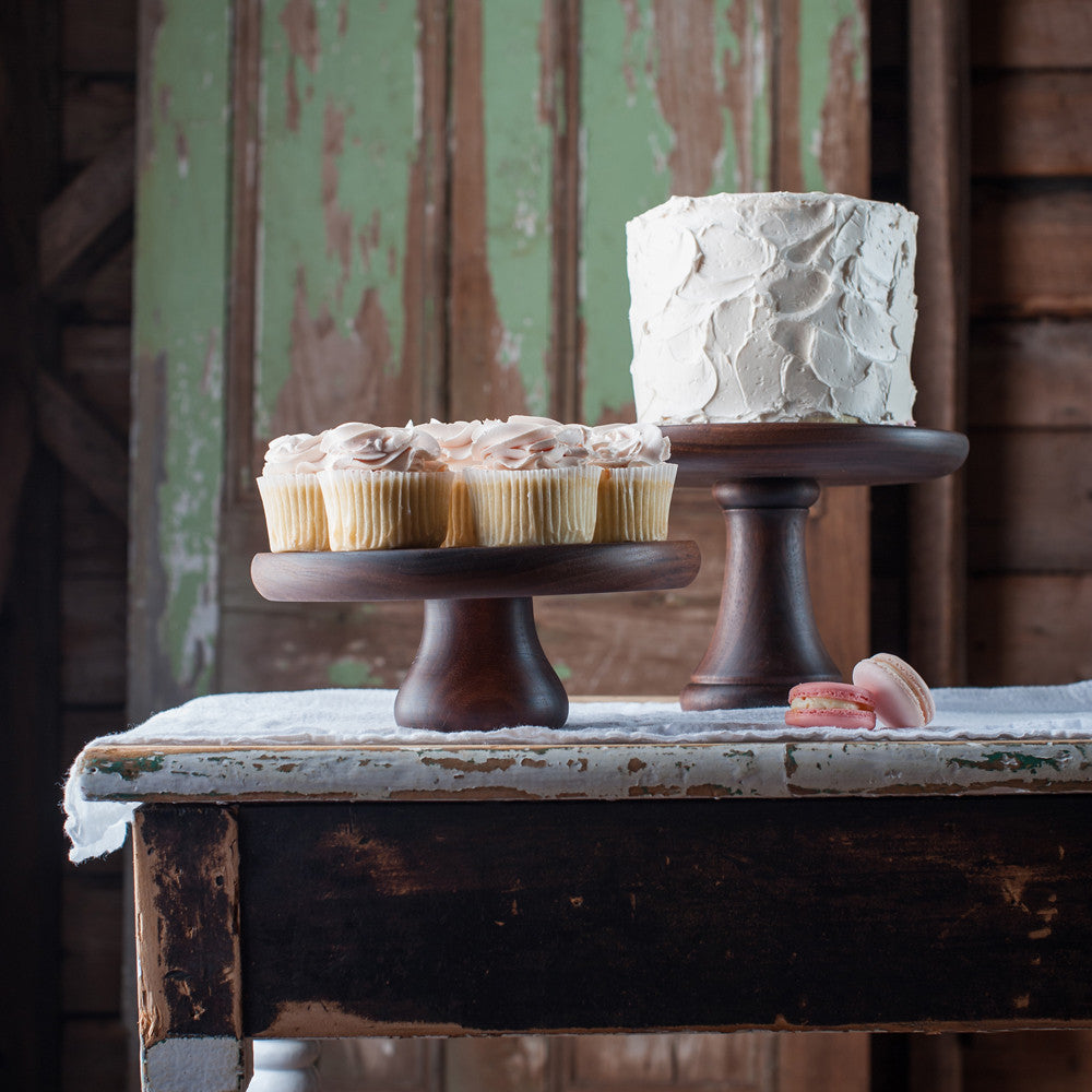 Turned Wood Cake Pedestal - Cattails Woodwork