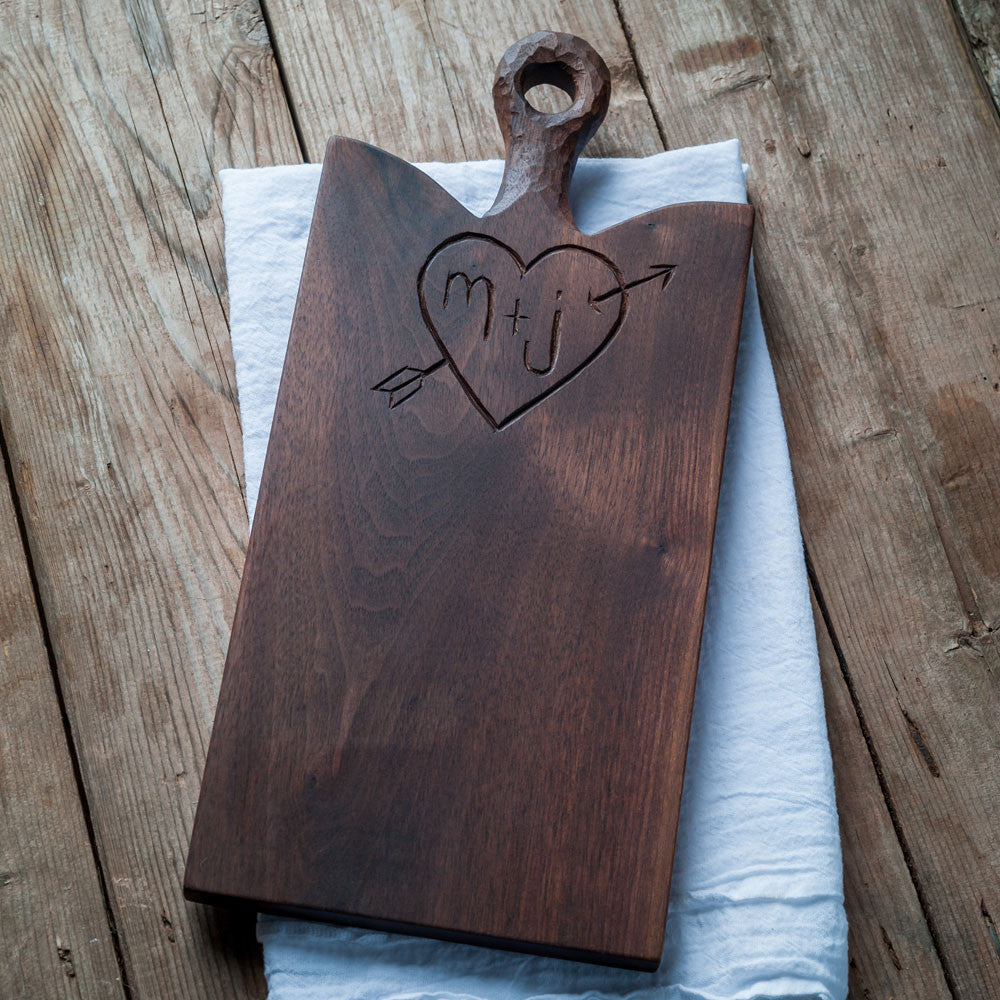 Personalized Rustic Breadboard - Cattails Woodwork