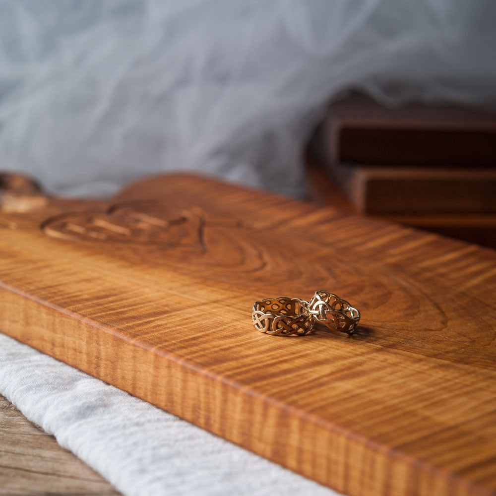 Carved  Vintage Style Breadboard - Cattails Woodwork