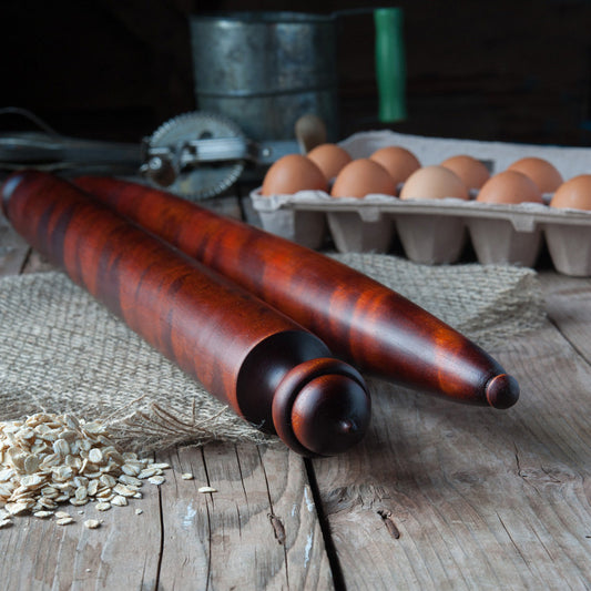 Acorn Pastry Baton,  Tapered Rolling Pin - Cattails Woodwork
