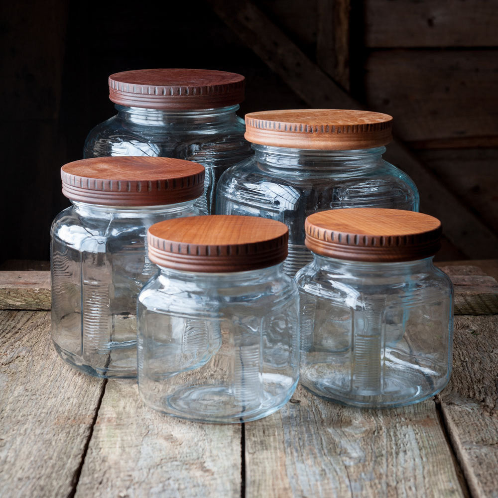 Wood Pantry Jar Lids - Cattails Woodwork